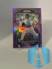 2022 Panini Prizm Jackson Kowar Purple Prizm RC #98 Kansas City Royals